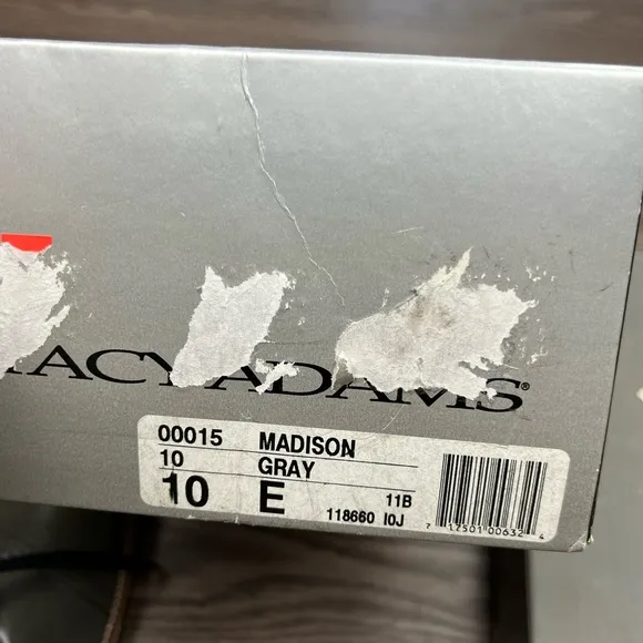 NEW Stacy Adams Madison Gray Ankle Boots 10 E