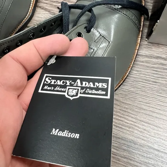 NEW Stacy Adams Madison Gray Ankle Boots 10 E