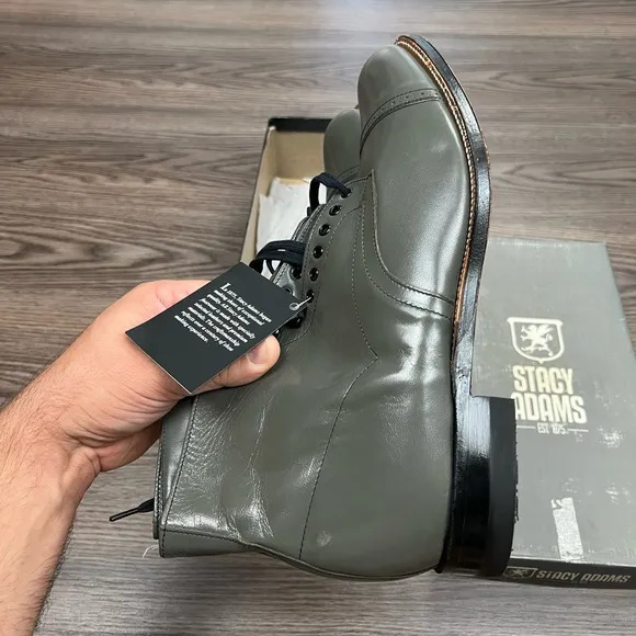NEW Stacy Adams Madison Gray Ankle Boots 10 E