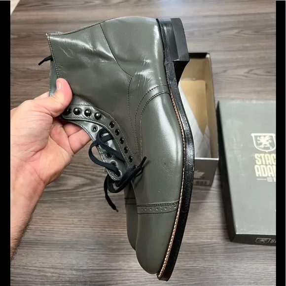 NEW Stacy Adams Madison Gray Ankle Boots 10 E