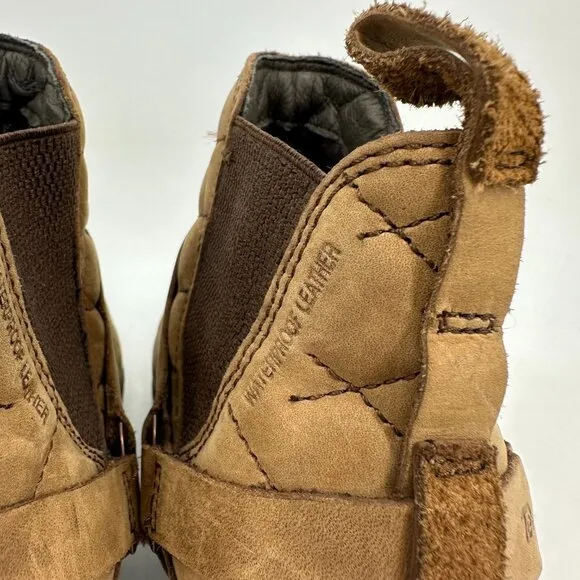 NEW Teva de la Vina Quilted Chelsea Ankle Boots Tan Suede Size 7.5