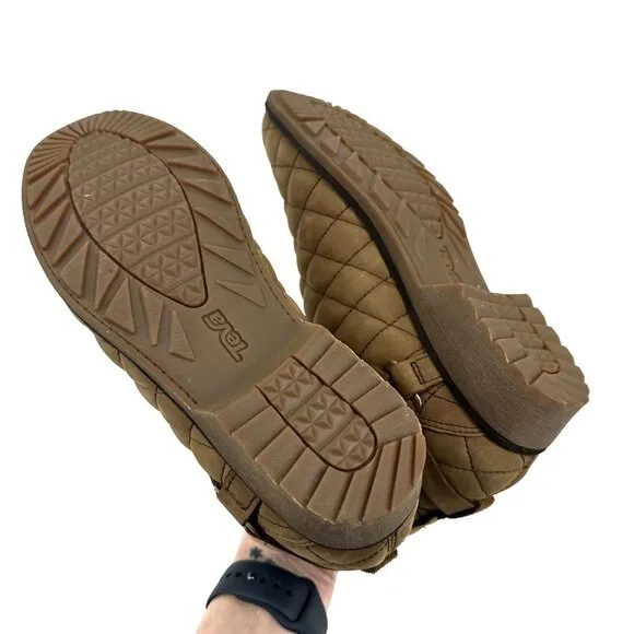 NEW Teva de la Vina Quilted Chelsea Ankle Boots Tan Suede Size 7.5