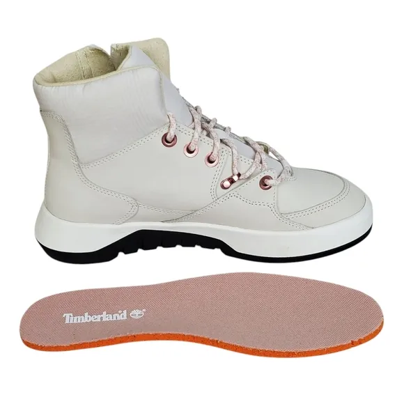 New Timberland supaway boots leather zip lace up white casual preppy outdoor