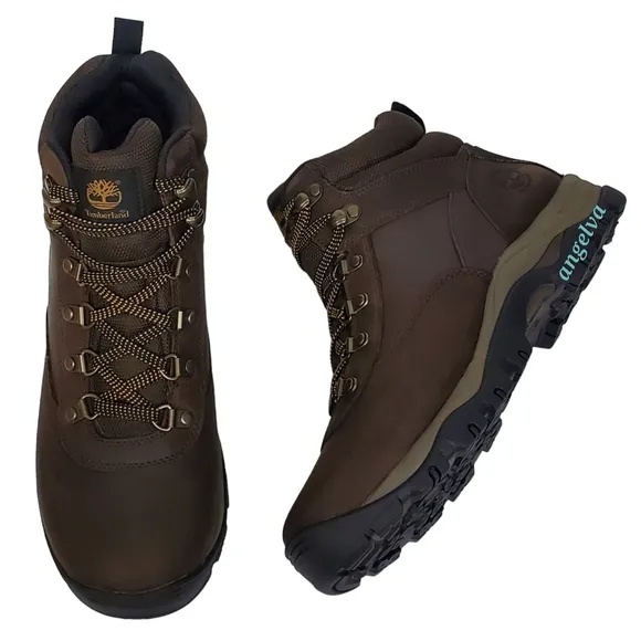 New Timberland womens keele ridge waterproof leather mid hiking boots brown work