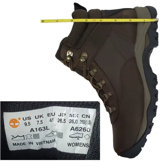 New Timberland womens keele ridge waterproof leather mid hiking boots brown work