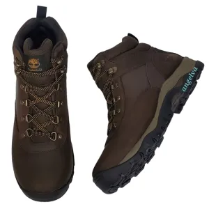 New Timberland womens keele ridge waterproof leather mid hiking boots brown work