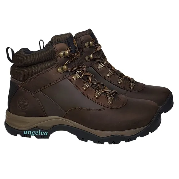 New Timberland womens keele ridge waterproof leather mid hiking boots brown work