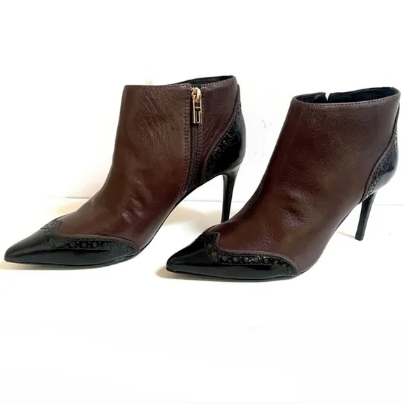New Tory Burch Noelle Ankle Boots, brogue details, size 8