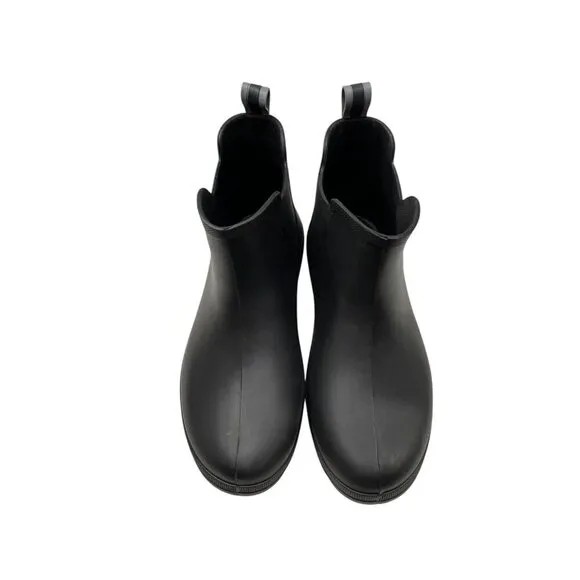 NEW Totes Men's 12 Black Chelsea Ankle Rain Boots with Everywear Technology