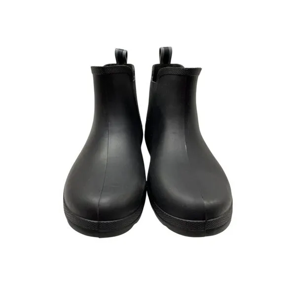 NEW Totes Men's 12 Black Chelsea Ankle Rain Boots with Everywear Technology