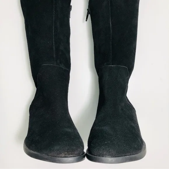 NEW Vince Camuto Bendra Suede Black Over the Knee Split Shaft Boot size 6