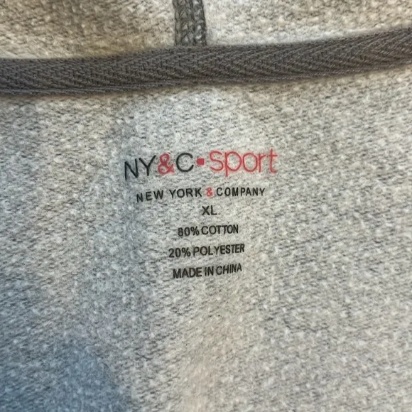 New York and Company Cotton Zip Up, Sz. XL.