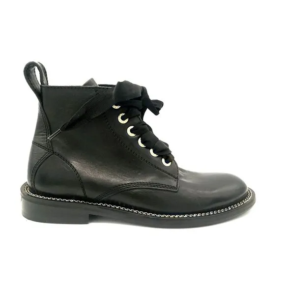NEW Zadig &amp; Voltaire Laureen Jumbo Lace Boots Womens 8 Whimsygoth Designer