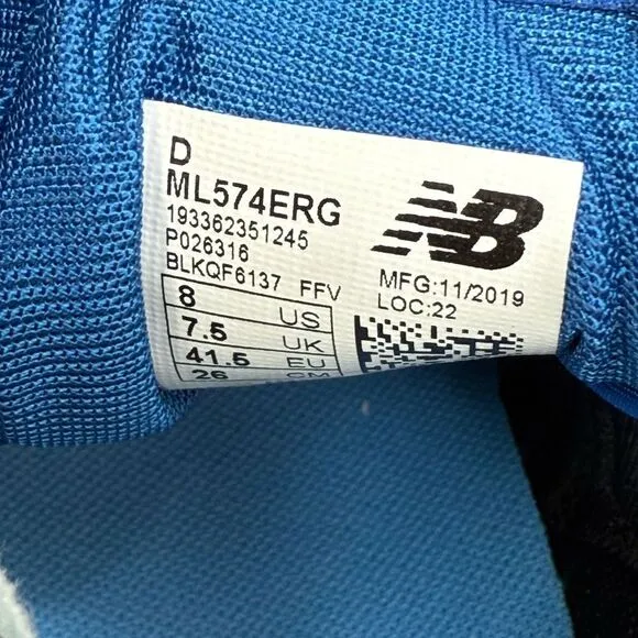 New Balance Men's 574 Athletic sneaker shoes size 8