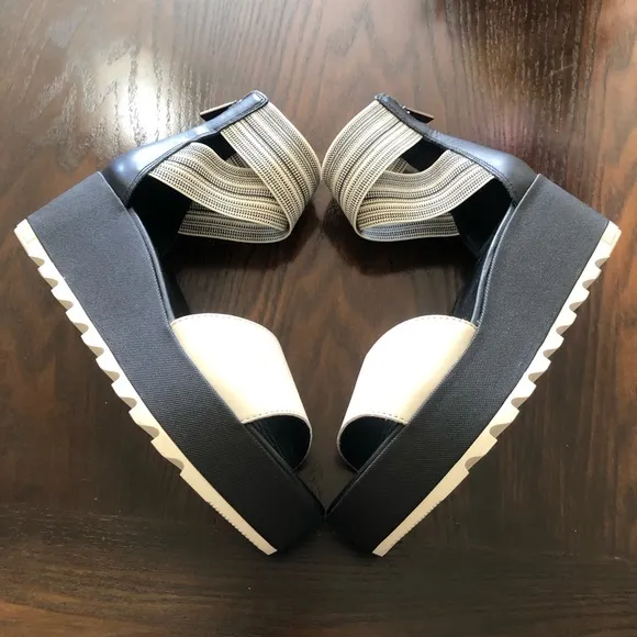 NEW🌟SOREL Women’s Cameron Ankle Strap Platform Black Gore Wedge Sandals size 7