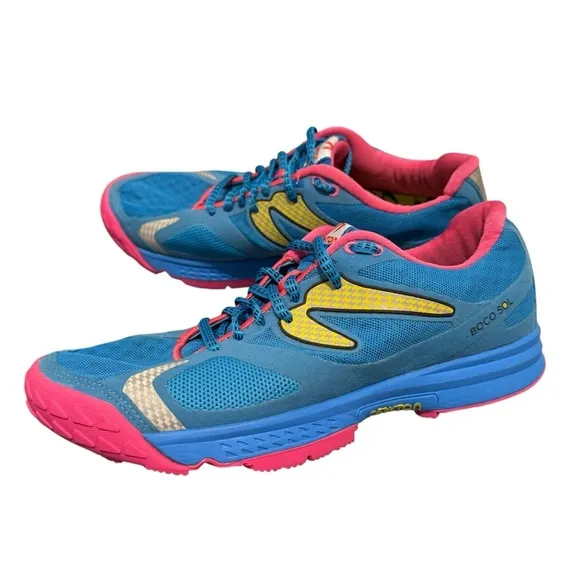 Newton Women’s Pink &amp; Blue boco sol sneakers Size 8.5 Low Top Athletic Shoes