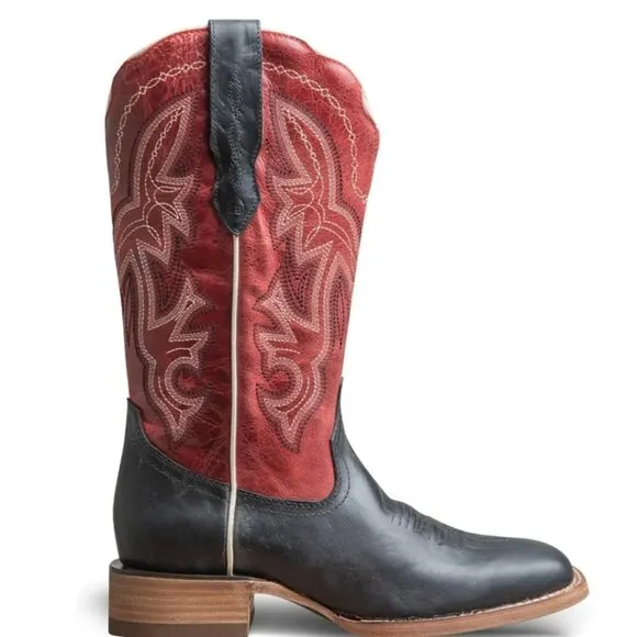 NIB Buck &amp; Brana Women’s Fedra Authentic Leather Cowgirl Boots‎ Size 8.5 Black