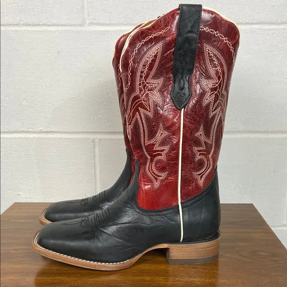 NIB Buck &amp; Brana Women’s Fedra Authentic Leather Cowgirl Boots‎ Size 8.5 Black