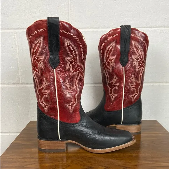 NIB Buck &amp; Brana Women’s Fedra Authentic Leather Cowgirl Boots‎ Size 8.5 Black