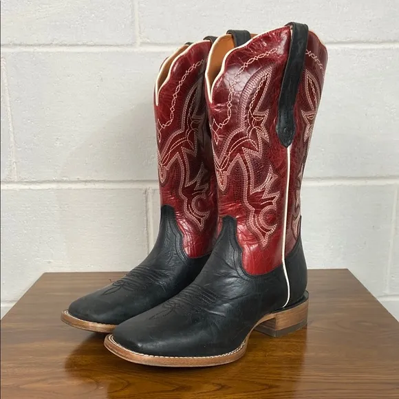 NIB Buck &amp; Brana Women’s Fedra Authentic Leather Cowgirl Boots‎ Size 8.5 Black