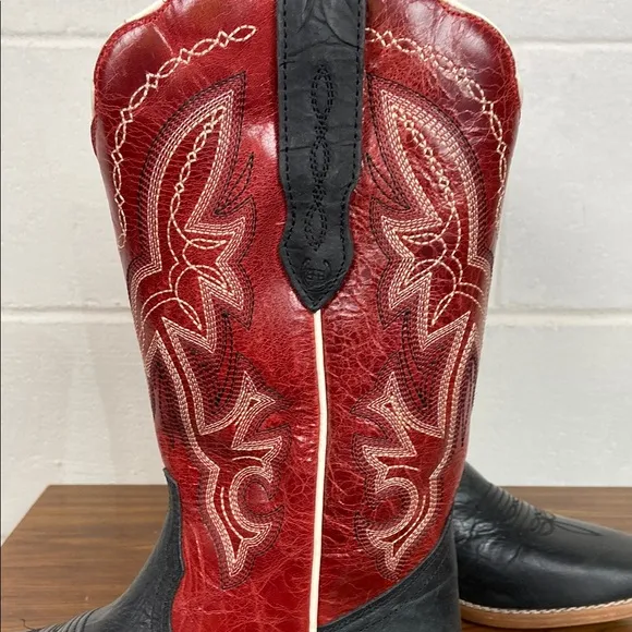 NIB Buck &amp; Brana Women’s Fedra Authentic Leather Cowgirl Boots‎ Size 8.5 Black