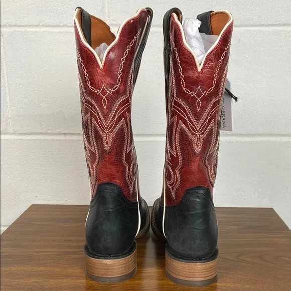 NIB Buck &amp; Brana Women’s Fedra Authentic Leather Cowgirl Boots‎ Size 8.5 Black