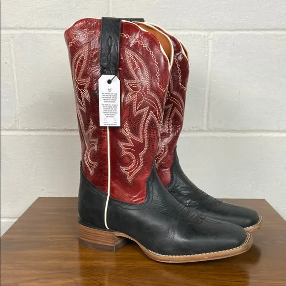 NIB Buck &amp; Brana Women’s Fedra Authentic Leather Cowgirl Boots‎ Size 8.5 Black
