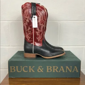 NIB Buck &amp; Brana Women’s Fedra Authentic Leather Cowgirl Boots‎ Size 8.5 Black