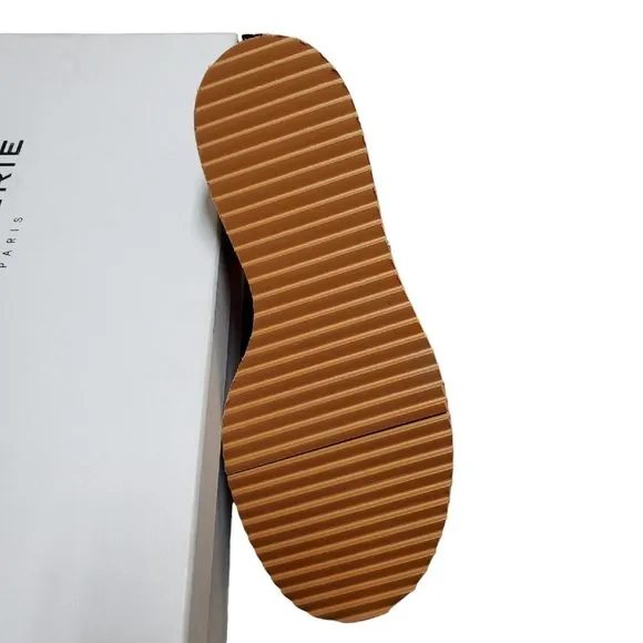NIB Clergerie Noemie Platform Wedge Sandal Brown Leather Size 39.5 / 9.5 NEW