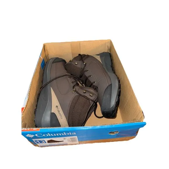 NIB COLUMBIA 1987041-231 MEN'S TRAILSTORM PEAK MID WATER-RESISTANT BROWN BOOT