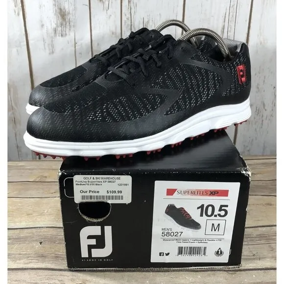 NIB FootJoy Superlites XP 58027 Golf Shoes Mens Size 10.5 Athletic Spikeless