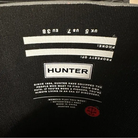 NIB Hunter Play Tall Rain Boots