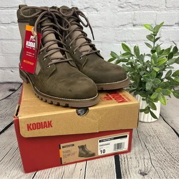 NIB Kodiak Waterton Waterproof Lace Up Hiking Boots Sz 10
