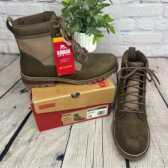 NIB Kodiak Waterton Waterproof Lace Up Hiking Boots Sz 10