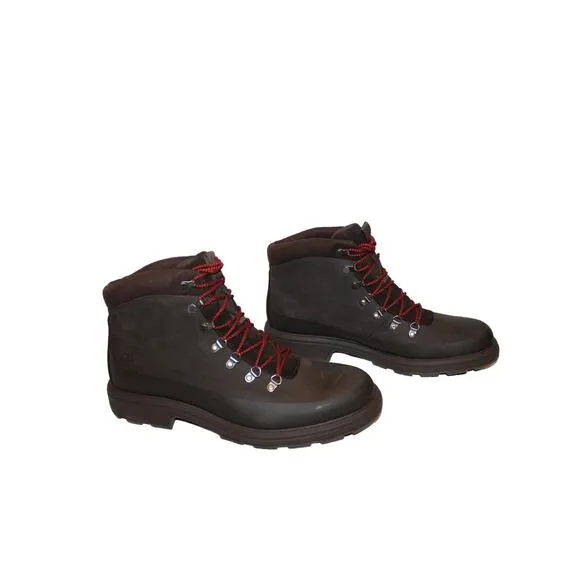 NIB UGG MEN'S WATERPROOF BILTMORE‎ WORK CASUAL SUEDE SHEARLING LINED BOOTS BROWN