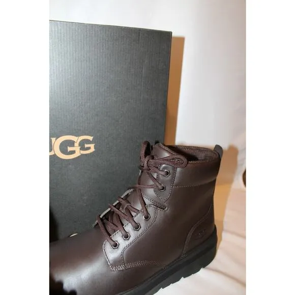 NIB UGG MEN'S‎ WATERPROOF BURLEIGH WORK CASUAL LEATHER BOOTS STOUT