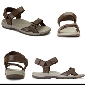 NIB Vionic Canoe Leo Leather Sandals