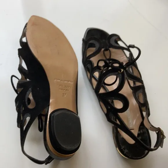 Nicholas Kirkwood Casati sandals Black Gold Size 37