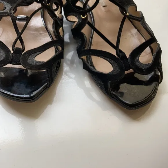 Nicholas Kirkwood Casati sandals Black Gold Size 37