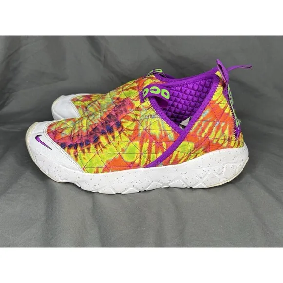 Nike ACG Moc 3.0 Tie Dye Sz 8 Multicolor Hippie Purple Slip On Shoes CW2463-300