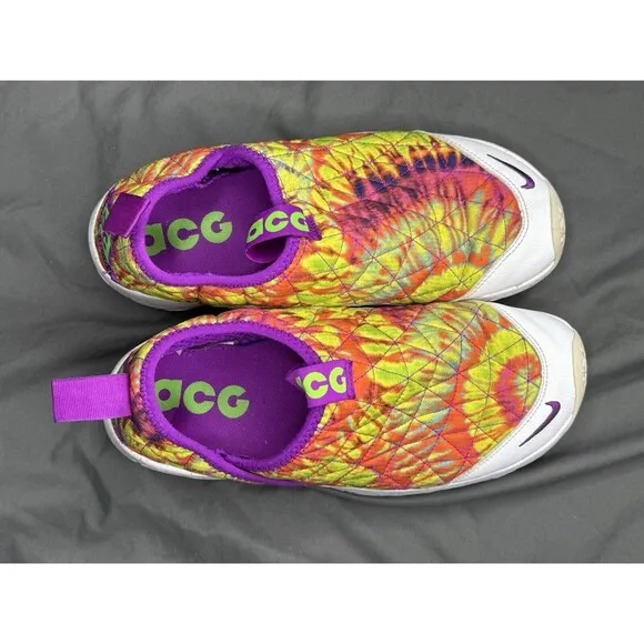 Nike ACG Moc 3.0 Tie Dye Sz 8 Multicolor Hippie Purple Slip On Shoes CW2463-300