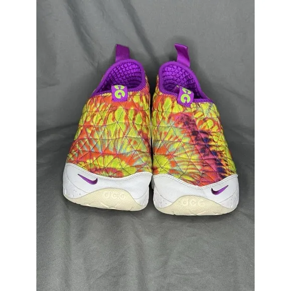 Nike ACG Moc 3.0 Tie Dye Sz 8 Multicolor Hippie Purple Slip On Shoes CW2463-300