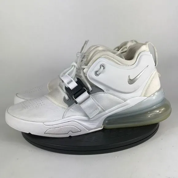 Nike Air Force 270 White/Silver Athletic Running Shoes AH6772-100 Men’s Size 13