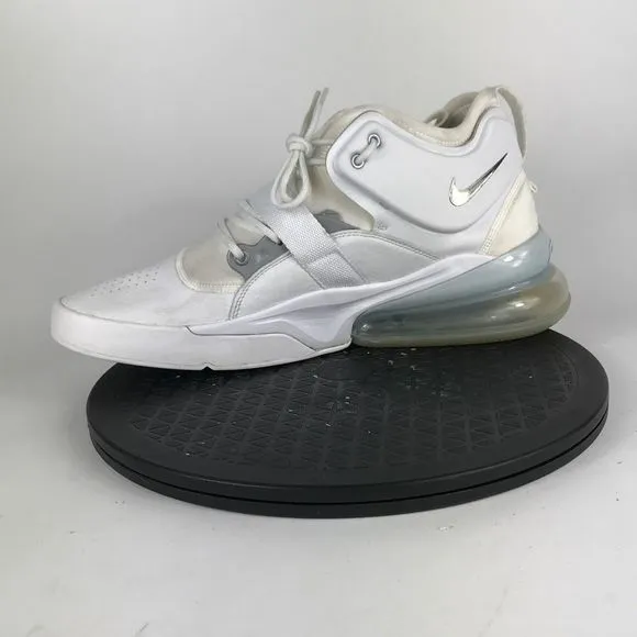Nike Air Force 270 White/Silver Athletic Running Shoes AH6772-100 Men’s Size 13