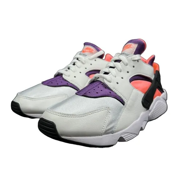Nike Air Huarache White Purple Bright Mango Shoes DD1068-101 Men's Size 10