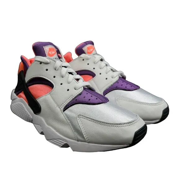 Nike Air Huarache White Purple Bright Mango Shoes DD1068-101 Men's Size 10