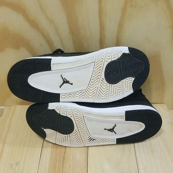 Nike Air Jordan 4 Retro Mens/ Boys 5 , Wmn's 6.5 Black Athletic Shoes Sn…