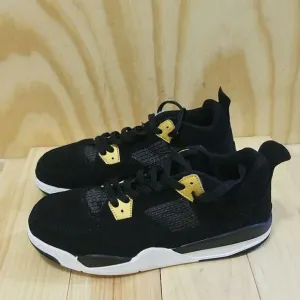 Nike Air Jordan 4 Retro Mens/ Boys 5 , Wmn's 6.5 Black Athletic Shoes Sn…
