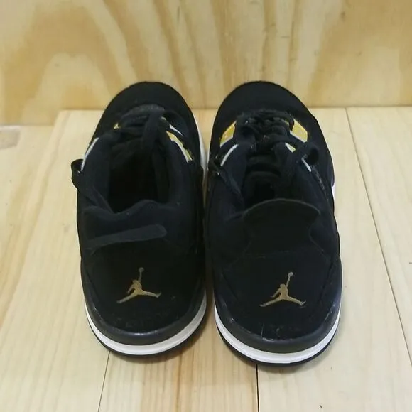 Nike Air Jordan 4 Retro Mens/ Boys 5 , Wmn's 6.5 Black Athletic Shoes Sn…