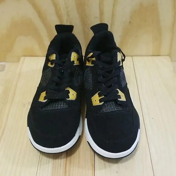 Nike Air Jordan 4 Retro Mens/ Boys 5 , Wmn's 6.5 Black Athletic Shoes Sn…